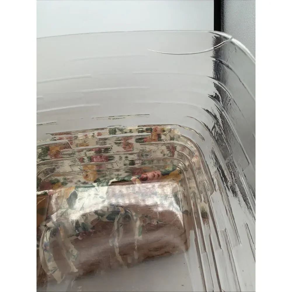 Longaberger 1995 Large Picnic Basket Cottage Combo Rare Lid Liner Protector USA